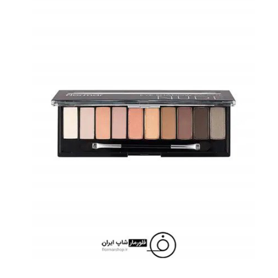 تصویر  سایه چشم پالت 10 رنگ فلورمار 01-نود