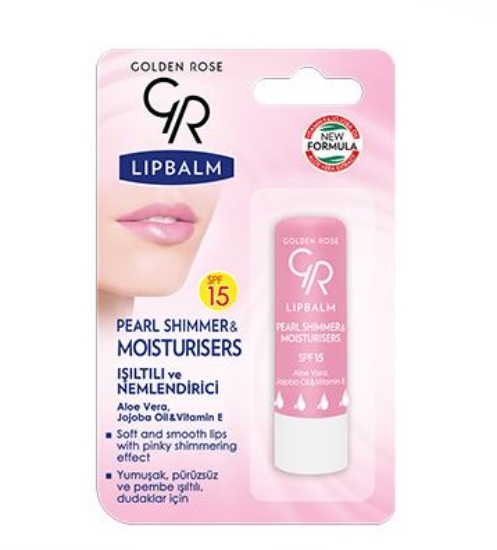 بالم لب مروارید براق کننده و مرطوب کننده گلدن رز Spf 15