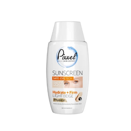 خرید کرم ضد آفتاب دور چشم و صورت فیزیکال رنگ بژ روشن پیکسل