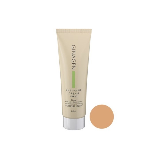 کرم ضد جوش رنگی ژیناژن SPF20 (Natural Beige)